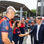 Başkan Tugay’dan ateş savaşçılarına teşekkür ziyareti