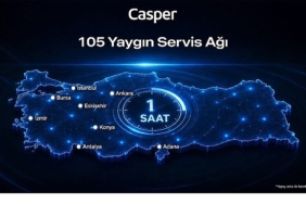 Casper 105 servis noktasıyla Türkiye genelinde hizmet veriyor