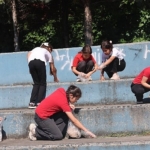 Öğrencilerinden Mıntıka Temizliği